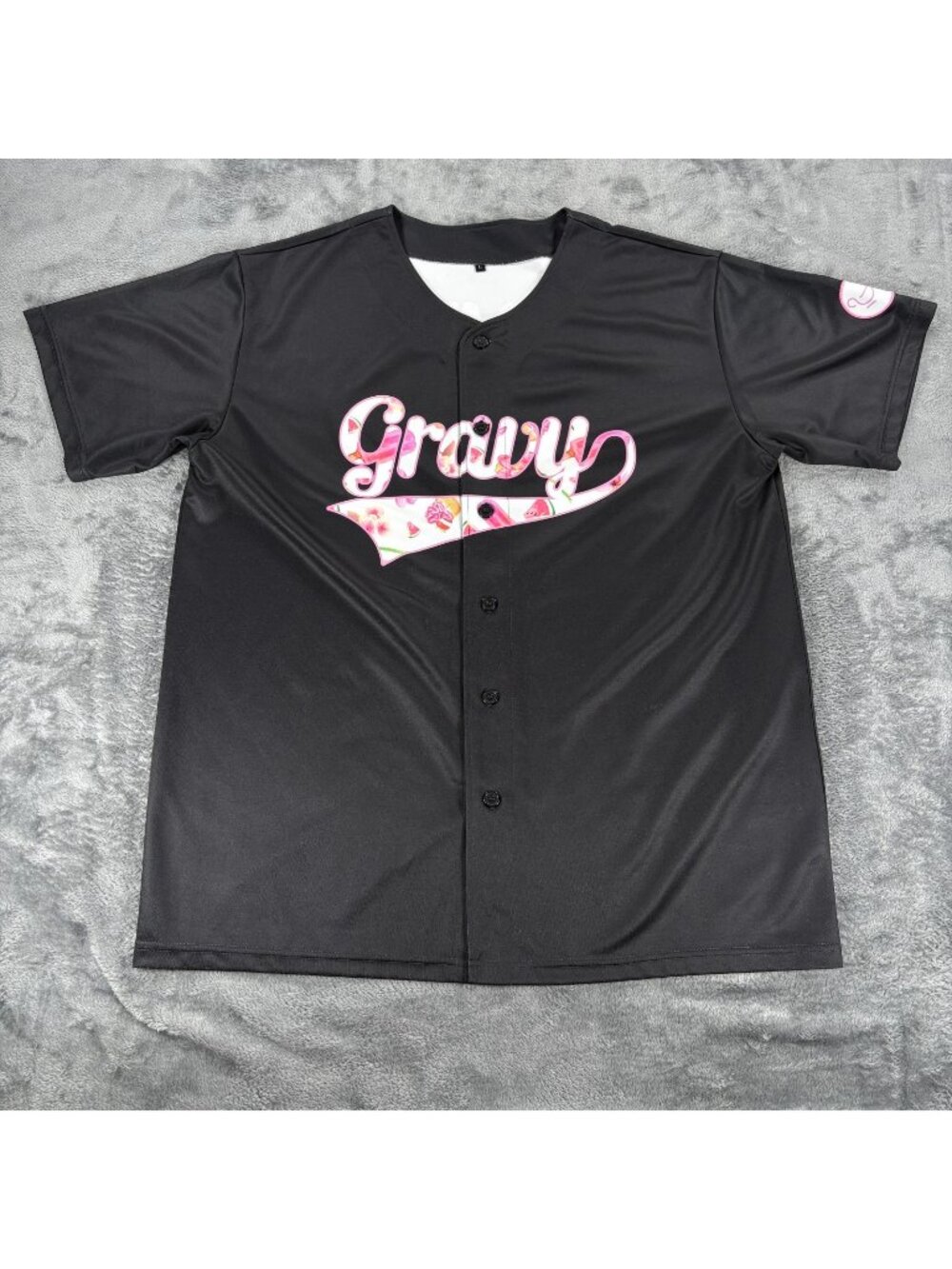 Yung Gravy Black Baseball Jersey Men Size Large Rap Hip Hop Young Gravey
